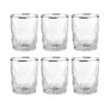 6x Gläser Mit Silberrand 345ml UPSCALE In Silber -Einrichtungsserien Geschäft butlers 6x glaser mit silberrand 345ml upscale in silber