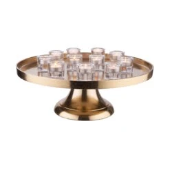 Deko-Teller Mit Fuß Ø50cm BANQUET In Gold 5 Deko-Teller Mit Fuß Ø50cm BANQUET In Gold -Einrichtungsserien Geschäft butlers deko teller mit fuss o50cm banquet in gold 4