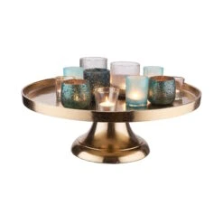 Deko-Teller Mit Fuß Ø50cm BANQUET In Gold 6 Deko-Teller Mit Fuß Ø50cm BANQUET In Gold -Einrichtungsserien Geschäft butlers deko teller mit fuss o50cm banquet in gold 5