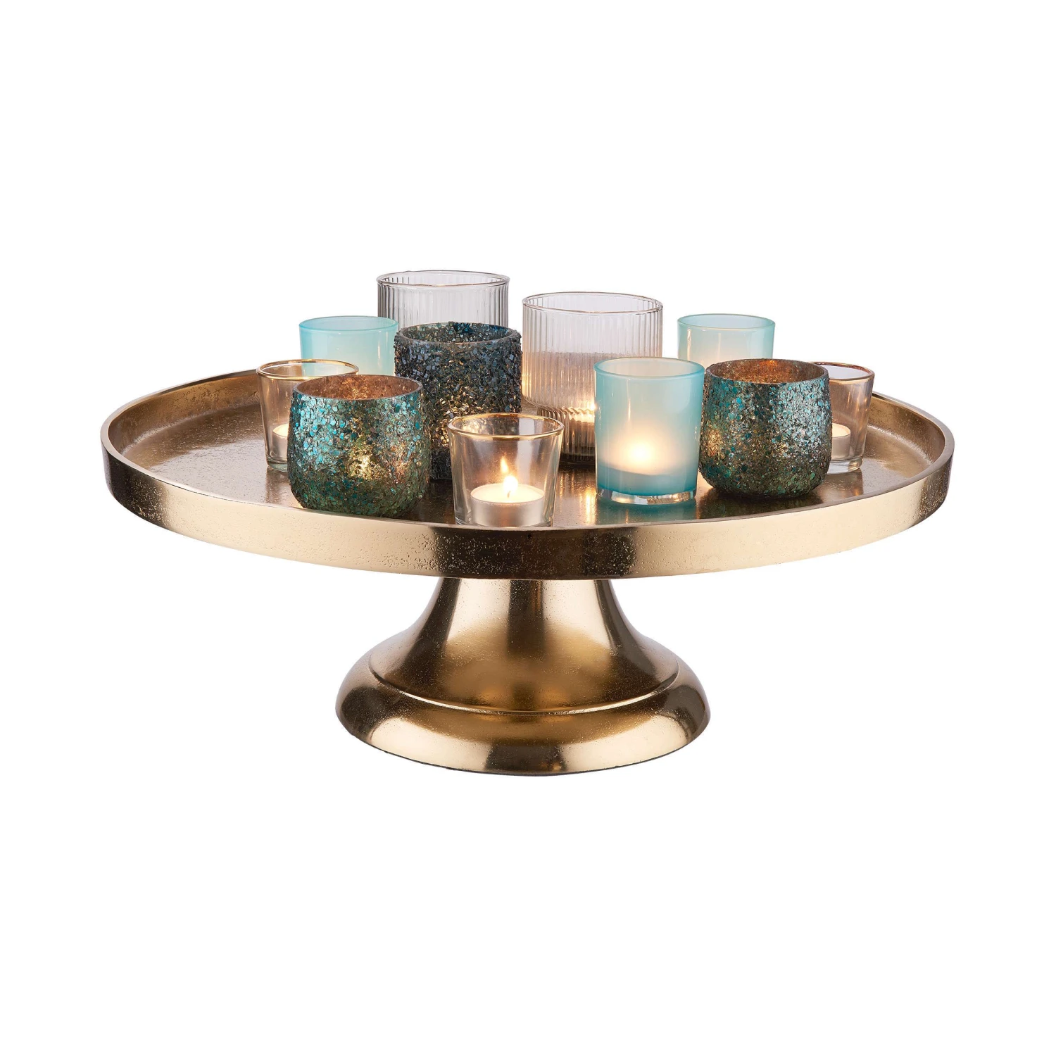 Deko-Teller mit Fuß Ø50cm BANQUET in Gold Deko-Teller Mit Fuß Ø50cm BANQUET In Gold -Einrichtungsserien Geschäft butlers deko teller mit fuss o50cm banquet in gold 5