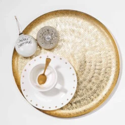 Deko-Teller Ø38cm GOLDEN STAR In Gold -Einrichtungsserien Geschäft butlers deko teller o38cm golden star in gold 2