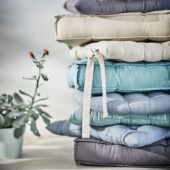 Einrichtungsserien Geschäft -Einrichtungsserien Geschäft butlers futonkissen l 42 x b 42cm solid in blau 1