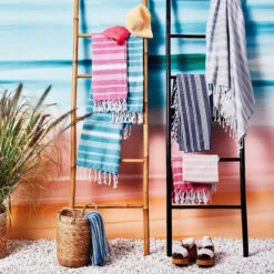 Hamamtuch L 170 X B 90cm SURFSIDE In Türkis -Einrichtungsserien Geschäft butlers hamamtuch l 170 x b 90cm surfside in turkis 4