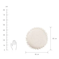 Kissen Ø45cm DAISY In Weiß 5 Kissen Ø45cm DAISY In Weiß -Einrichtungsserien Geschäft butlers kissen o45cm daisy in weiss 3