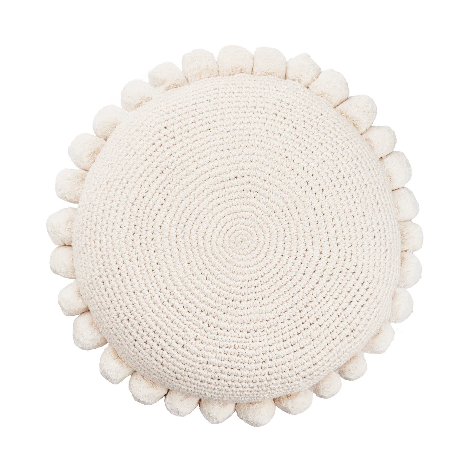 Kissen Ø45cm DAISY In Weiß