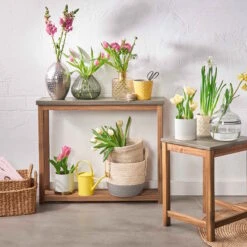 Konsole Mit Zementplatte CONCRETE In Natur-Grau -Einrichtungsserien Geschäft butlers konsole mit zementplatte concrete in natur grau 7