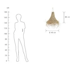 Lampenschirm Höhe 40cm BOMAS In Natur -Einrichtungsserien Geschäft butlers lampenschirm hohe 40cm bomas in natur 2