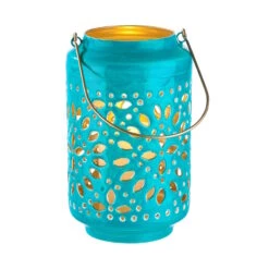 Einrichtungsserien Geschäft -Einrichtungsserien Geschäft butlers laterne hohe 25 cm blue marocco in petrol gold 1