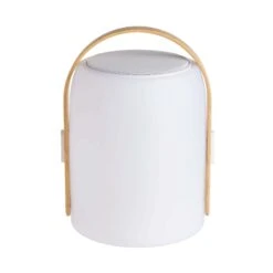 LED Leuchte Mit Bluetooth® Und Farbwechsel SOUND LOUNGE In Weiß-Hellbraun -Einrichtungsserien Geschäft butlers led leuchte mit bluetooth r und farbwechsel sound lounge in weiss hellbraun 11