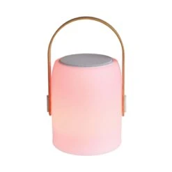 LED Leuchte Mit Bluetooth® Und Farbwechsel SOUND LOUNGE In Weiß-Hellbraun -Einrichtungsserien Geschäft butlers led leuchte mit bluetooth r und farbwechsel sound lounge in weiss hellbraun 4