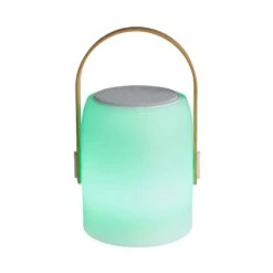 LED Leuchte Mit Bluetooth® Und Farbwechsel SOUND LOUNGE In Weiß-Hellbraun -Einrichtungsserien Geschäft butlers led leuchte mit bluetooth r und farbwechsel sound lounge in weiss hellbraun 5