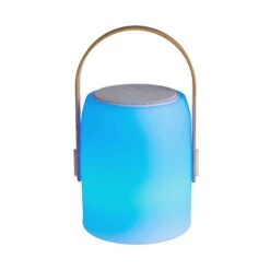 LED Leuchte Mit Bluetooth® Und Farbwechsel SOUND LOUNGE In Weiß-Hellbraun -Einrichtungsserien Geschäft butlers led leuchte mit bluetooth r und farbwechsel sound lounge in weiss hellbraun 6