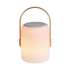 LED Leuchte Mit Bluetooth® Und Farbwechsel SOUND LOUNGE In Weiß-Hellbraun -Einrichtungsserien Geschäft butlers led leuchte mit bluetooth r und farbwechsel sound lounge in weiss hellbraun 7