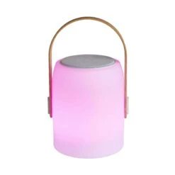 LED Leuchte Mit Bluetooth® Und Farbwechsel SOUND LOUNGE In Weiß-Hellbraun -Einrichtungsserien Geschäft butlers led leuchte mit bluetooth r und farbwechsel sound lounge in weiss hellbraun 9