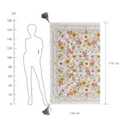 Picknickdecke L 175 X B 154cm BETWEEN FLOWERS In Creme -Einrichtungsserien Geschäft butlers picknickdecke l 175 x b 154cm between flowers in creme 3