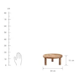 Podest Ø34cm MESA In Braun -Einrichtungsserien Geschäft butlers podest o34cm mesa in braun 2
