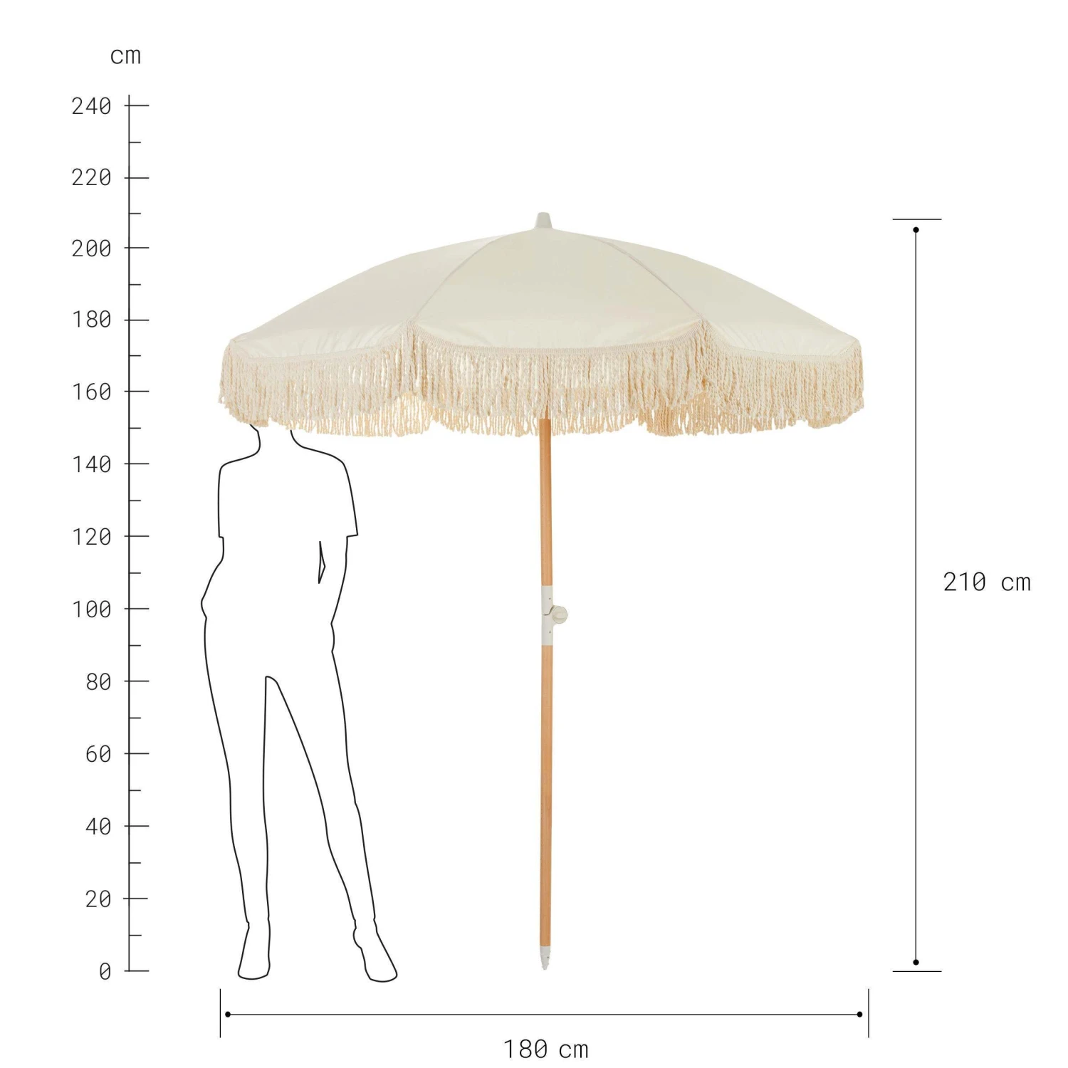 Strandschirm mit Fransen Ø180cm BOHO LOUNGE in Creme Strandschirm Mit Fransen Ø180cm BOHO LOUNGE In Creme -Einrichtungsserien Geschäft butlers strandschirm mit fransen o180cm boho lounge in creme 3