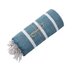 Strandtuch L 200 X B 180cm SURFSIDE In Blau -Einrichtungsserien Geschäft butlers strandtuch l 200 x b 180cm surfside in blau 5