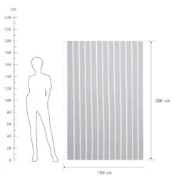 Strandtuch L 200 X B 180cm SURFSIDE In Hellgrau -Einrichtungsserien Geschäft butlers strandtuch l 200 x b 180cm surfside in hellgrau 2