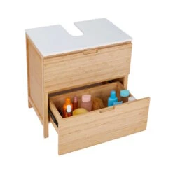 Waschbeckenunterschrank Mit Schublade WHITE SANDS In Natur-Weiß -Einrichtungsserien Geschäft butlers waschbeckenunterschrank mit schublade white sands in natur weiss 15