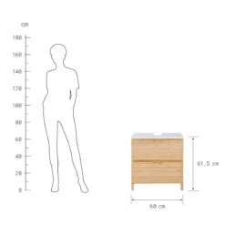 Waschbeckenunterschrank Mit Schublade WHITE SANDS In Natur-Weiß -Einrichtungsserien Geschäft butlers waschbeckenunterschrank mit schublade white sands in natur weiss 3