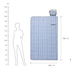 XXL-Picknickdecke Streifen L 200 X B 200cm GET TOGETHER In Blau-Weiß -Einrichtungsserien Geschäft butlers xxl picknickdecke streifen l 200 x b 200cm get together in blau weiss 2