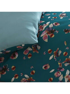 Cacharel Satin-Bettwäsche-Set "Aurore" In Petrol -Einrichtungsserien Geschäft cacharel satin bettwasche set aurore in petrol 3