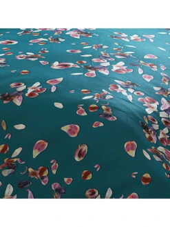 Cacharel Satin-Bettwäsche-Set "Aurore" In Petrol -Einrichtungsserien Geschäft cacharel satin bettwasche set aurore in petrol 4