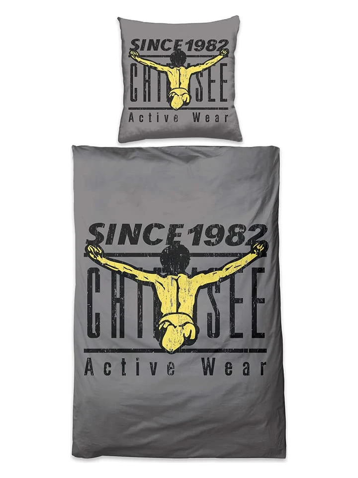 Renforcé-Bettwäsche-Set "Acapulco" in Grau/ Gelb Chiemsee Renforcé-Bettwäsche-Set "Acapulco" In Grau/ Gelb -Einrichtungsserien Geschäft chiemsee renforce bettwasche set acapulco in grau gelb