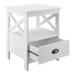 Beistelltisch Larsmo In Weiß (H)54cm (B)40cm (T)35cm -Einrichtungsserien Geschäft en casa beistelltisch larsmo in weiss h 54cm b 40cm t 35cm 3