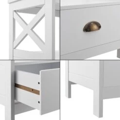 Beistelltisch Larsmo In Weiß (H)54cm (B)40cm (T)35cm -Einrichtungsserien Geschäft en casa beistelltisch larsmo in weiss h 54cm b 40cm t 35cm 6